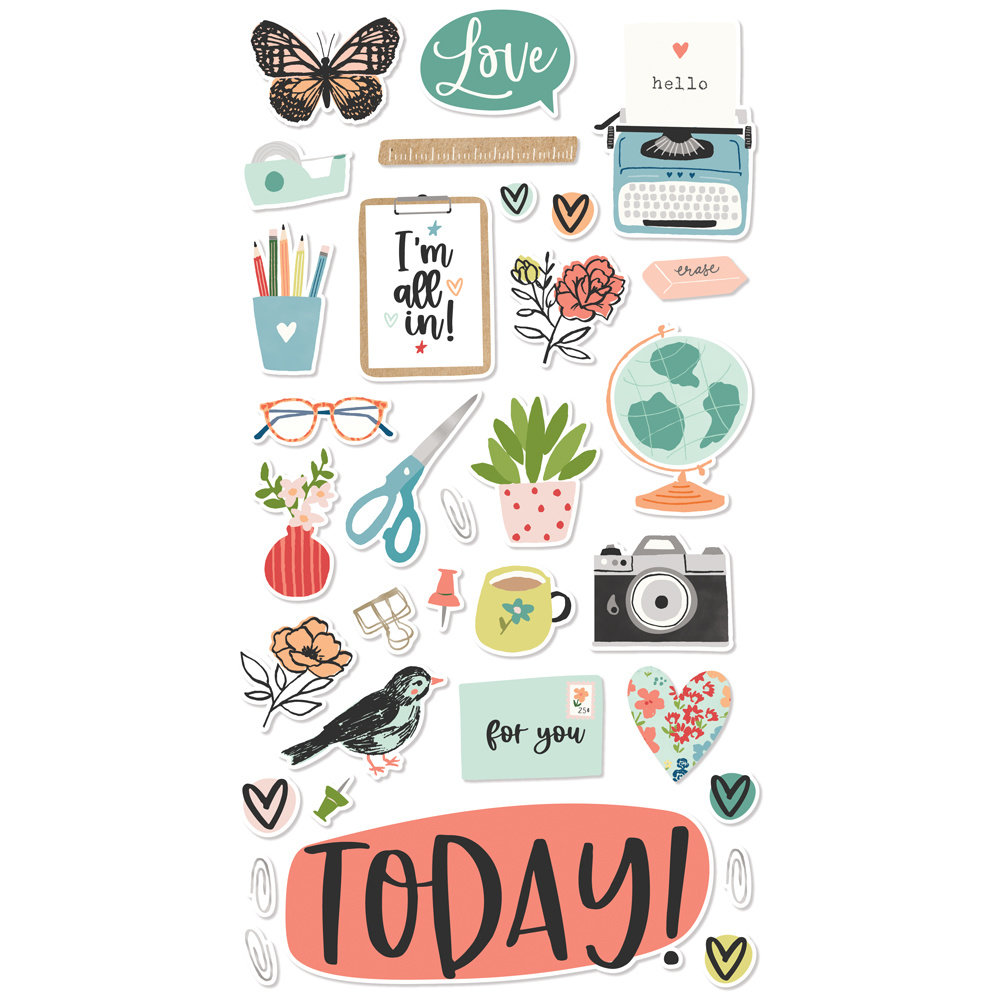 Simple Stories Life Captured Chipboard Stickers (18917) (DISCONTINUED)