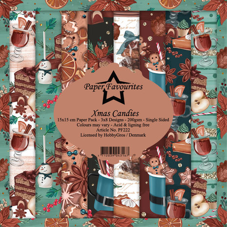 Paper Favourites Xmas Candies 6x6 Inch Paper Pack (PF222) (DISCONTINUED)