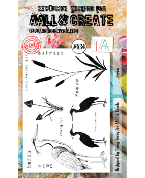 Aall and Create Stamp Set A6 Heron (AALL-TP-834) (DISCONTINUED)
