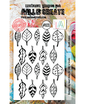 Aall and Create Stamp Set A7 Doodle Leaves (AALL-TP-823) (DISCONTINUED)