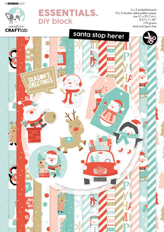 Creative Craftlab Essentials DIY Block Santa Stop Here! (CCL-ES-DCB35) (OUTLET) Creative Craftlab Essentials DIY Block Santa Stop Here! (CCL-ES-DCB35) (OUTLET)