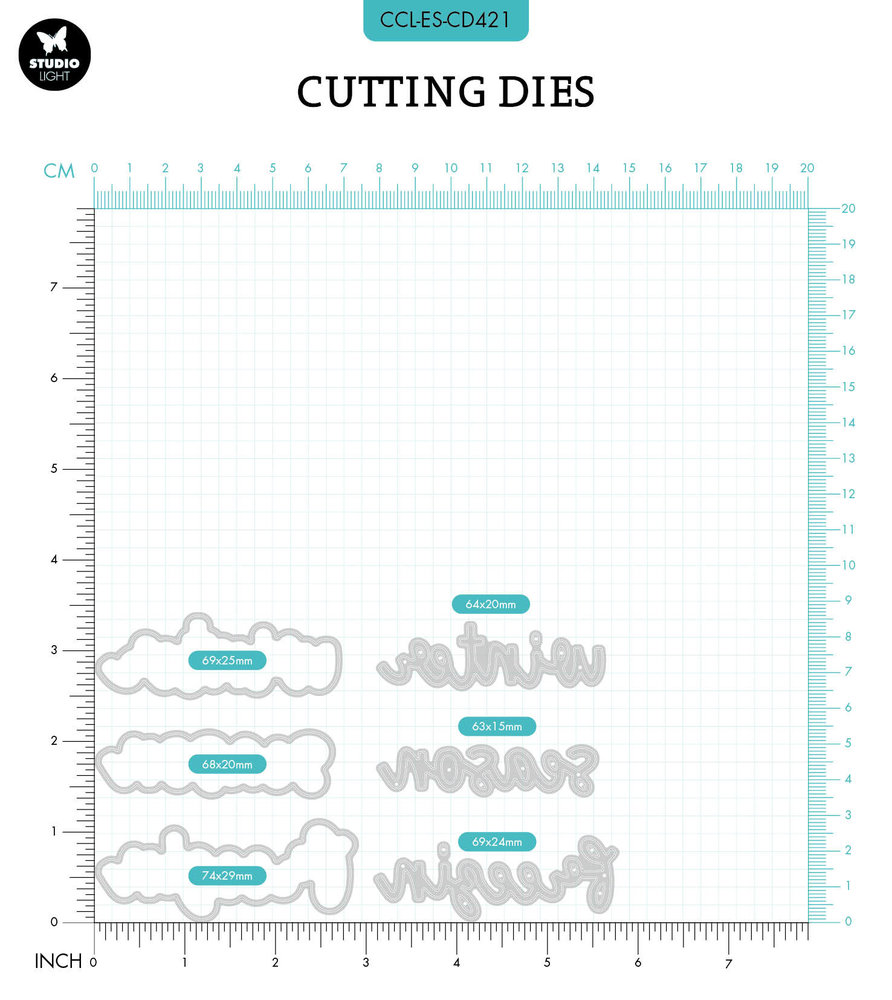 Creative Craftlab Essentials Cutting Dies Winter Wordz EN (CCL-ES-CD421) (OUTLET) Creative Craftlab Essentials Cutting Dies Winter Wordz EN (CCL-ES-CD421) (OUTLET)