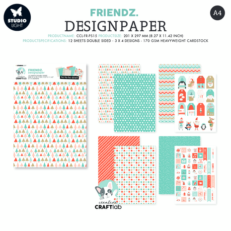 Creative Craftlab Friendz Design Paper Ho Ho Ho Down (CCL-FR-PS15) (OUTLET) Creative Craftlab Friendz Design Paper Ho Ho Ho Down (CCL-FR-PS15) (OUTLET)