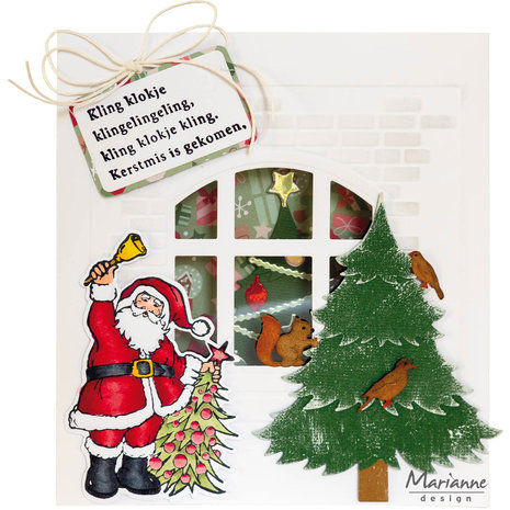 Marianne Design Stamp & Die Hetty's Santa (HT1669) (DISCONTINUED)