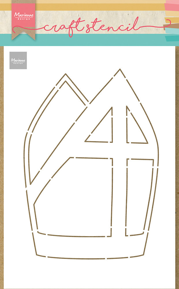 Marianne Design Craft Stencil A5 Mijter (PS8136) (DISCONTINUED)