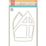 Marianne Design Craft Stencil A5 Mijter (PS8136) (DISCONTINUED)