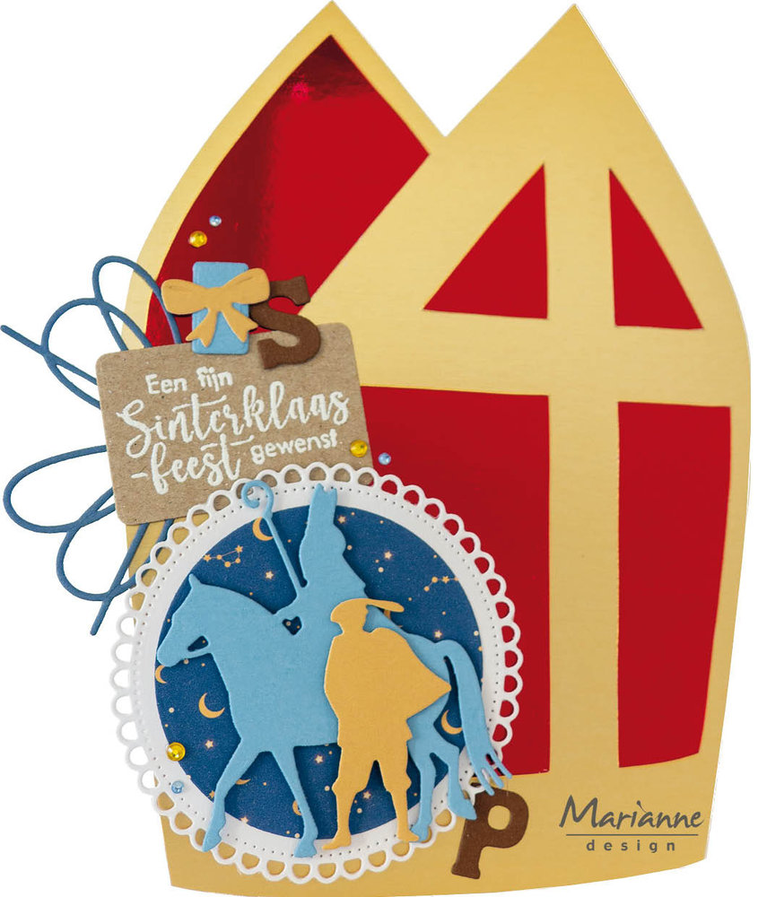 Marianne Design Craft Stencil A5 Mijter (PS8136) (DISCONTINUED)