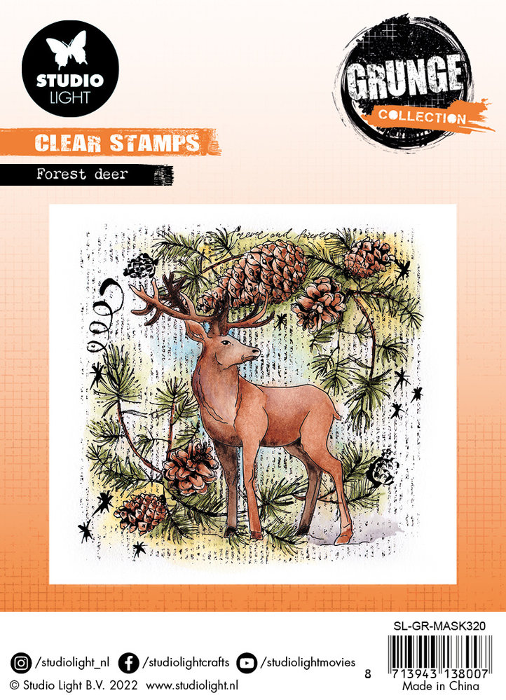 Studio Light Forest Deer Grunge Stamps (SL-GR-STAMP320) (OUTLET)