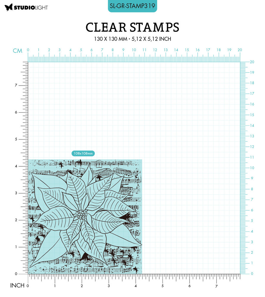 Studio Light Poinsettia Grunge Stamps (SL-GR-STAMP319) (OUTLET) Studio Light Poinsettia Grunge Stamps (SL-GR-STAMP319) (OUTLET)
