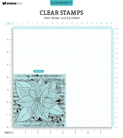 Studio Light Poinsettia Grunge Stamps (SL-GR-STAMP319) (OUTLET) Studio Light Poinsettia Grunge Stamps (SL-GR-STAMP319) (OUTLET)
