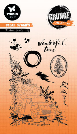 Studio Light Winter Truck Grunge Stamps (SL-GR-STAMP318) (OUTLET) Studio Light Winter Truck Grunge Stamps (SL-GR-STAMP318) (OUTLET)