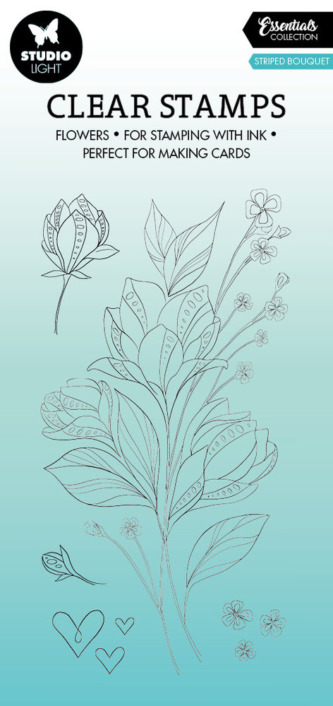 Studio Light Striped Bouquet Essentials Clear Stamps (SL-ES-STAMP324) (OUTLET)