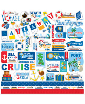 Carta Bella Bon Voyage 12x12 Inch Element Sticker (CBBV161014) (OUTLET)