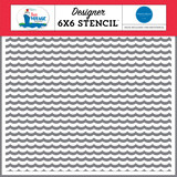 Carta Bella Water Waves Stencil (CBBV161034) (OUTLET)