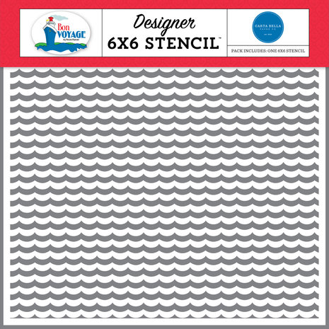 Carta Bella Water Waves Stencil (CBBV161034) (OUTLET) Carta Bella Water Waves Stencil (CBBV161034) (OUTLET)