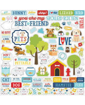 Echo Park Pets 12x12 Inch Element Sticker (PET293014) (DISCONTINUED)