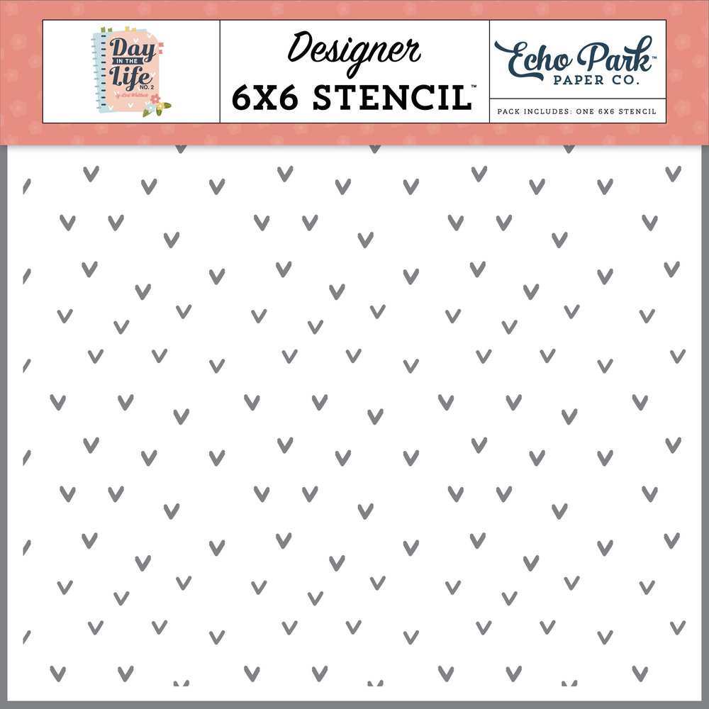 Echo Park Tiny Hearts Stencil (DLN292033) (DISCONTINUED)