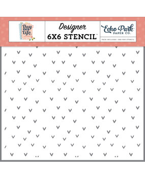 Echo Park Tiny Hearts Stencil (DLN292033) (DISCONTINUED)