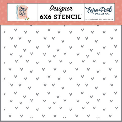 Echo Park Tiny Hearts Stencil (DLN292033) (DISCONTINUED)