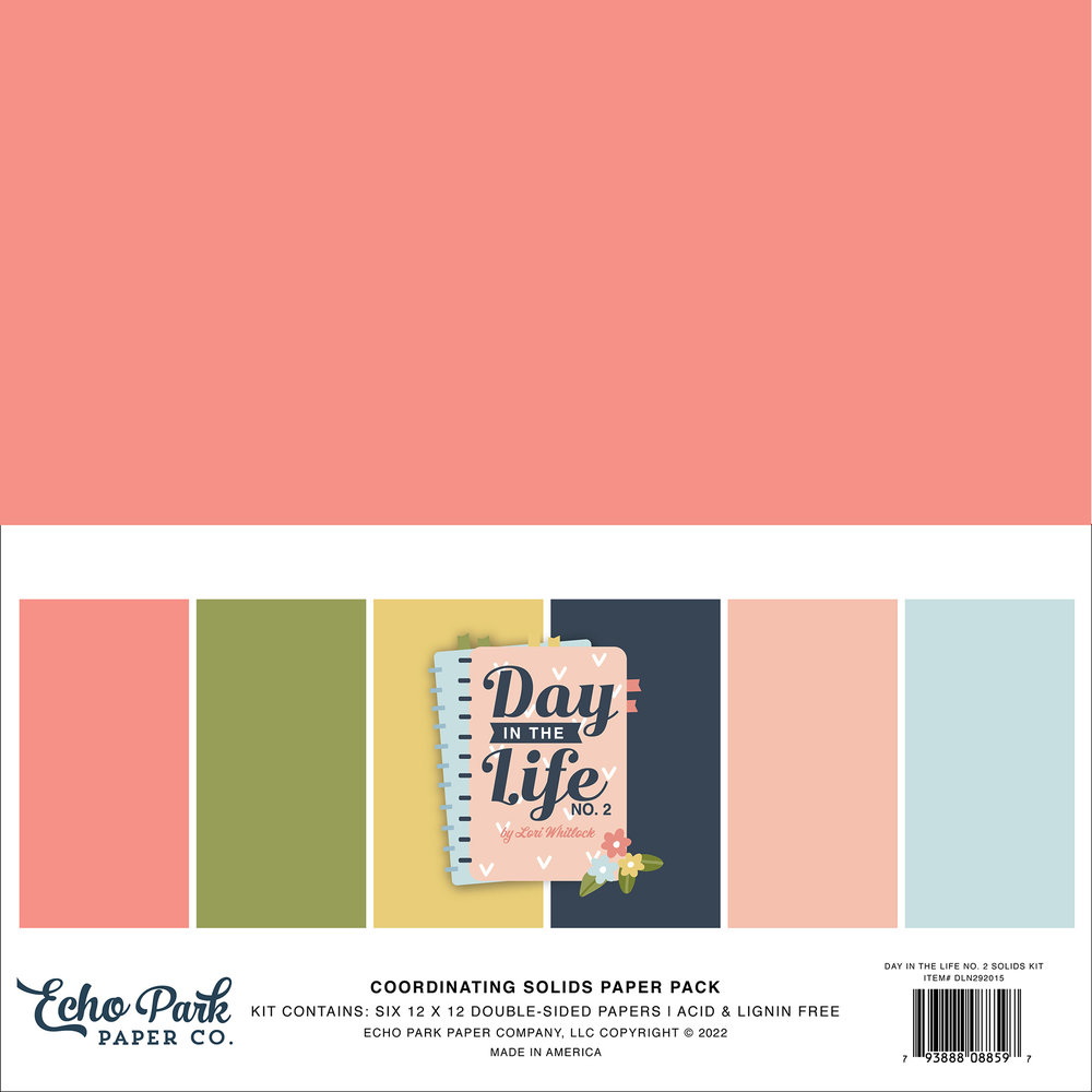 Day In The Life No. 2 12x12 Inch Coordinating Solids Paper Pack ...