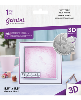 Gemini Macro 3D Embossing Folder Pretty Peony (GEM-EF5.5-3D-PRPE) (DISCONTINUED)
