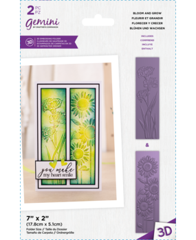 Gemini Floral Panel 3D Embossing Folder Bloom and Grow (GEM-EF2-3D-BLGR) (DISCONTINUED) Gemini Floral Panel 3D Embossing Folder Bloom and Grow (GEM-EF2-3D-BLGR) (DISCONTINUED)