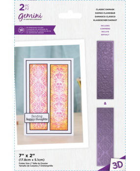 Gemini Floral Panel 3D Embossing Folder Classic Damask (GEM-EF2-3D-CLDA) (DISCONTINUED) Gemini Floral Panel 3D Embossing Folder Classic Damask (GEM-EF2-3D-CLDA) (DISCONTINUED)
