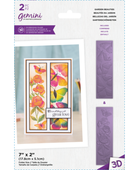 Gemini Floral Panel 3D Embossing Folder Garden Beauties (GEM-EF2-3D-GABE) (DISCONTINUED) Gemini Floral Panel 3D Embossing Folder Garden Beauties (GEM-EF2-3D-GABE) (DISCONTINUED)
