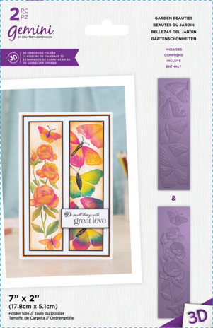 Gemini Floral Panel 3D Embossing Folder Garden Beauties (GEM-EF2-3D-GABE) (DISCONTINUED) Gemini Floral Panel 3D Embossing Folder Garden Beauties (GEM-EF2-3D-GABE) (DISCONTINUED)