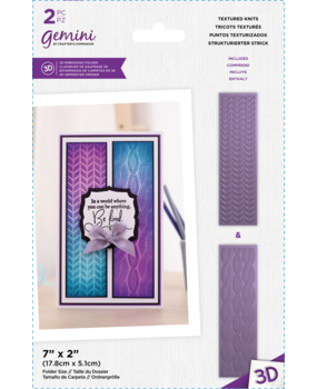 Gemini Floral Panel 3D Embossing Folder Textured Knits (GEM-EF2-3D-TEKN) (DISCONTINUED) Gemini Floral Panel 3D Embossing Folder Textured Knits (GEM-EF2-3D-TEKN) (DISCONTINUED)