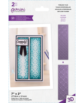 Gemini Floral Panel 3D Embossing Folder Timeless Tiles (GEM-EF2-3D-TITI) (DISCONTINUED) Gemini Floral Panel 3D Embossing Folder Timeless Tiles (GEM-EF2-3D-TITI) (DISCONTINUED)