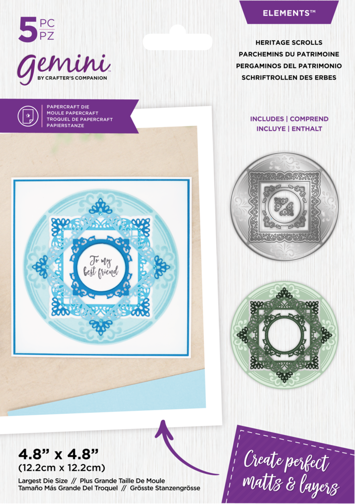 Gemini Heritage Heritage Scrolls Elements Dies (GEM-MD-ELE-HESCR) (DISCONTINUED) Gemini Heritage Heritage Scrolls Elements Dies (GEM-MD-ELE-HESCR) (DISCONTINUED)