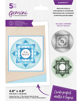 Gemini Heritage Heritage Scrolls Elements Dies (GEM-MD-ELE-HESCR) (DISCONTINUED) Gemini Heritage Heritage Scrolls Elements Dies (GEM-MD-ELE-HESCR) (DISCONTINUED)