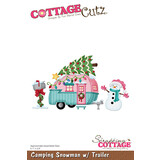 Scrapping Cottage Camping Snowman w/ Trailer (CC-1089) (OUTLET)