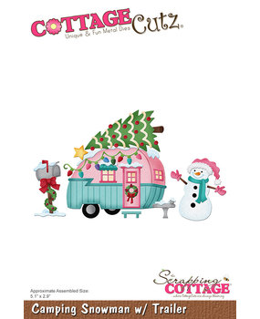 Scrapping Cottage Camping Snowman w/ Trailer (CC-1089) (OUTLET)