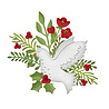 Scrapping Cottage Holiday Dove w/ Floral (CC-1093) (OUTLET) Scrapping Cottage Holiday Dove w/ Floral (CC-1093) (OUTLET)