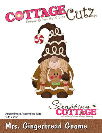 Scrapping Cottage Mrs. Gingerbread Gnome (CC-1097) (OUTLET) Scrapping Cottage Mrs. Gingerbread Gnome (CC-1097) (OUTLET)