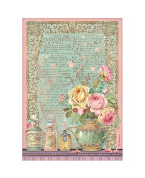 Stamperia Rose Parfum A4 Rice Paper Parfumeur Royal (6 pcs) (DFSA4735) (DISCONTINUED)