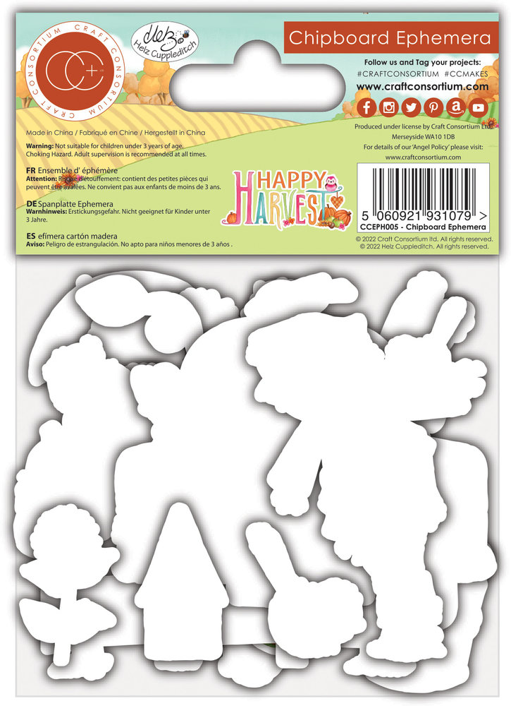 Craft Consortium Happy Harvest Chipboard Ephemera (CCEPH005) (DISCONTINUED) Craft Consortium Happy Harvest Chipboard Ephemera (CCEPH005) (DISCONTINUED)