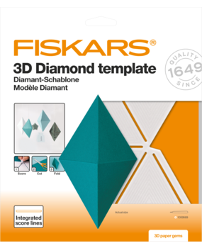 Fiskars 3D Paper Gems Template Diamond (1059567) (DISCONTINUED) Fiskars 3D Paper Gems Template Diamond (1059567) (DISCONTINUED)