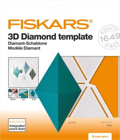 Fiskars 3D Paper Gems Template Diamond (1059567) (DISCONTINUED) Fiskars 3D Paper Gems Template Diamond (1059567) (DISCONTINUED)