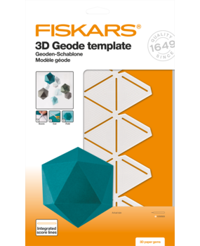 Fiskars 3D Paper Gems Template Geode (1059566) (DISCONTINUED) Fiskars 3D Paper Gems Template Geode (1059566) (DISCONTINUED)