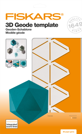 Fiskars 3D Paper Gems Template Geode (1059566) (DISCONTINUED) Fiskars 3D Paper Gems Template Geode (1059566) (DISCONTINUED)