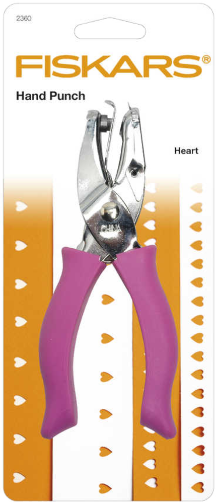 Fiskars Hand Punch Heart L 1/4 Inch (1003819) (DISCONTINUED)