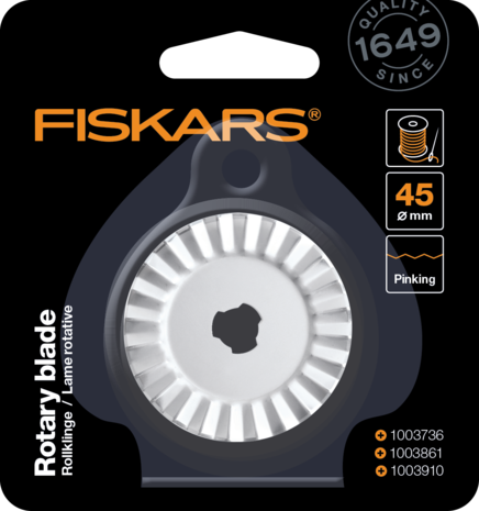 Fiskars Rotary Blade Ø45mm Pinking (1003735) (DISCONTINUED) Fiskars Rotary Blade Ø45mm Pinking (1003735) (DISCONTINUED)