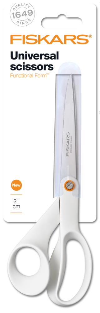 Fiskars Scissors Universal Functional Form 21cm White (1020412) (DISCONTINUED) Fiskars Scissors Universal Functional Form 21cm White (1020412) (DISCONTINUED)