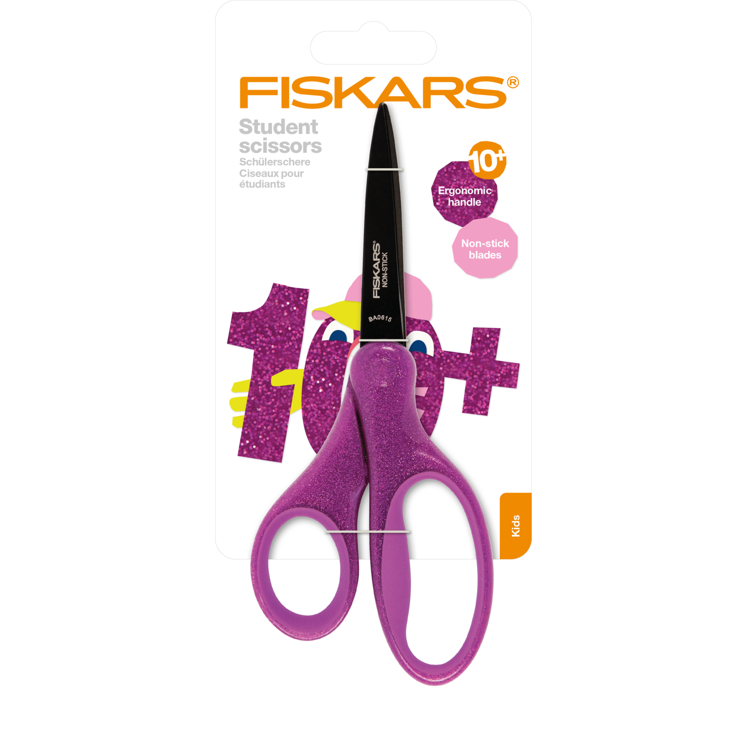 Scissors Kids +10 Glitter Purple 18cm (1023916) - Craftlines B.V.