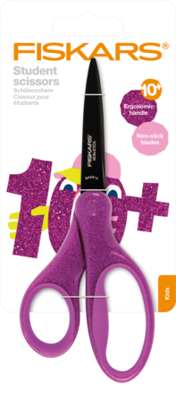 Fiskars Scissors Kids +10 Glitter Purple 18cm (1023916) (DISCONTINUED) Fiskars Scissors Kids +10 Glitter Purple 18cm (1023916) (DISCONTINUED)
