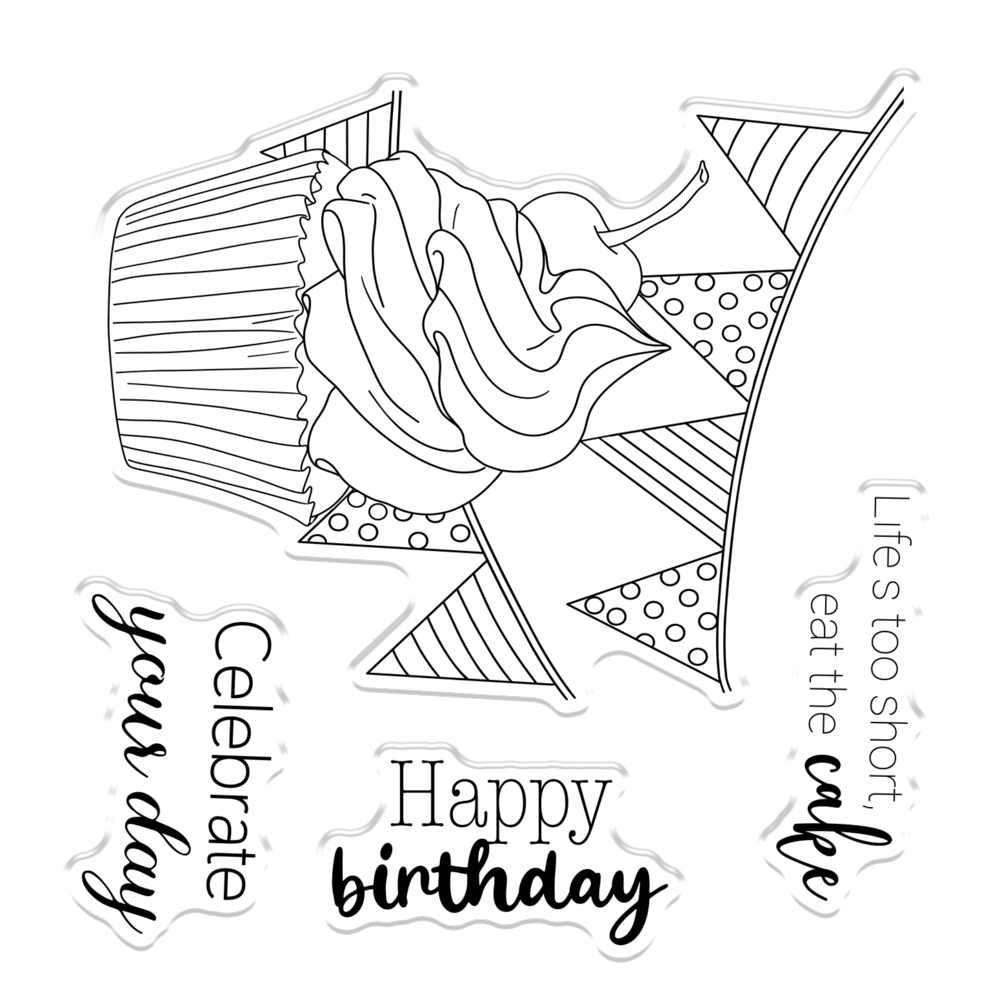 Gemini Colourable Create-a-Card Stamp & Die Celebrate Your Day (GEM-STD-CYDA) (DISCONTINUED)