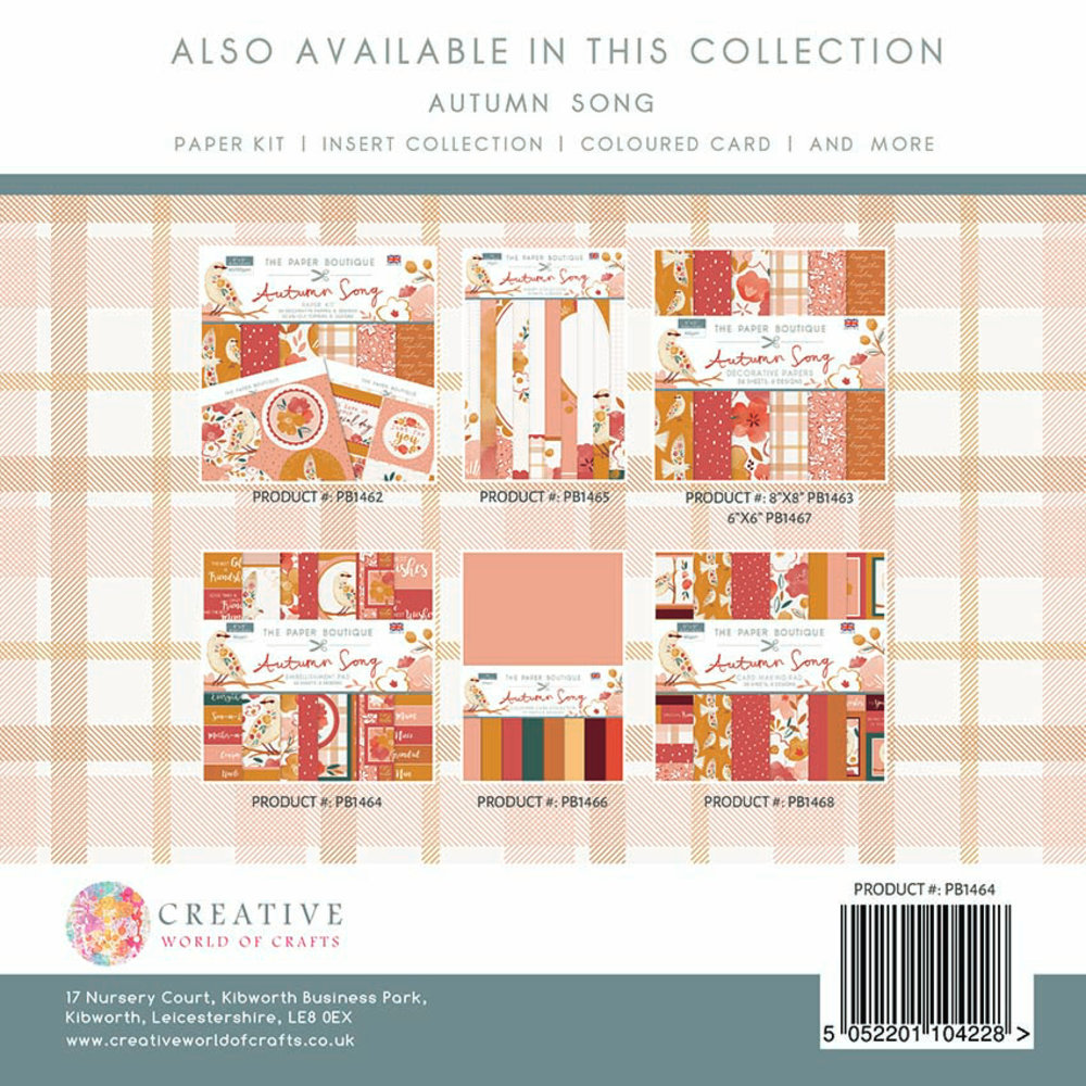 The Paper Boutique Autumn Song 8x8 Inch Embellishments Pad (PB1464) (OUTLET) The Paper Boutique Autumn Song 8x8 Inch Embellishments Pad (PB1464) (OUTLET)